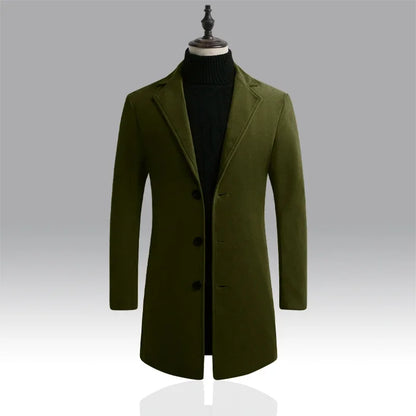 Cartmela 2024 Wool-Blend Long Coat for Men