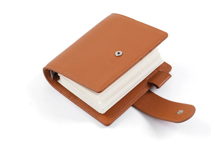 Elite Pocket A7 Rings Planner Cover – Pebbled Grain Leather, 25mm Rings
