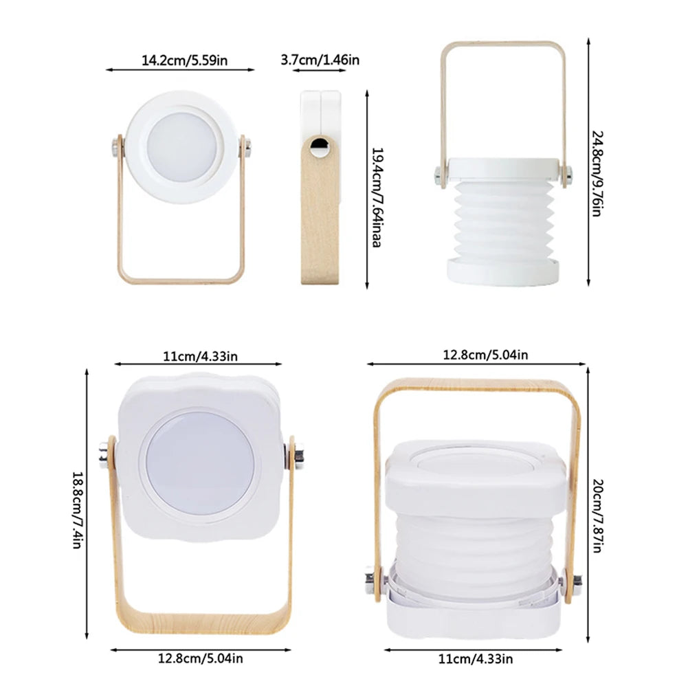 Rechargeable Folding LED Lantern Desk & Bedside Night Light
