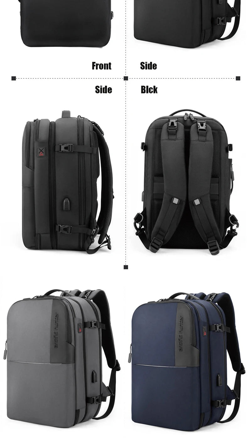 Waterproof 17.3" 2-in-1 Travel Laptop Backpack – 60L Large Capacity