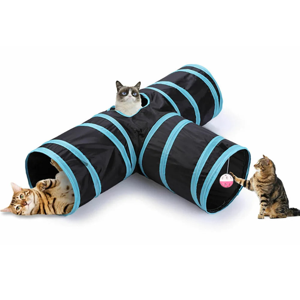 Cat S-Tunnel Foldable Toy – Indoor Fun for Curious Cats