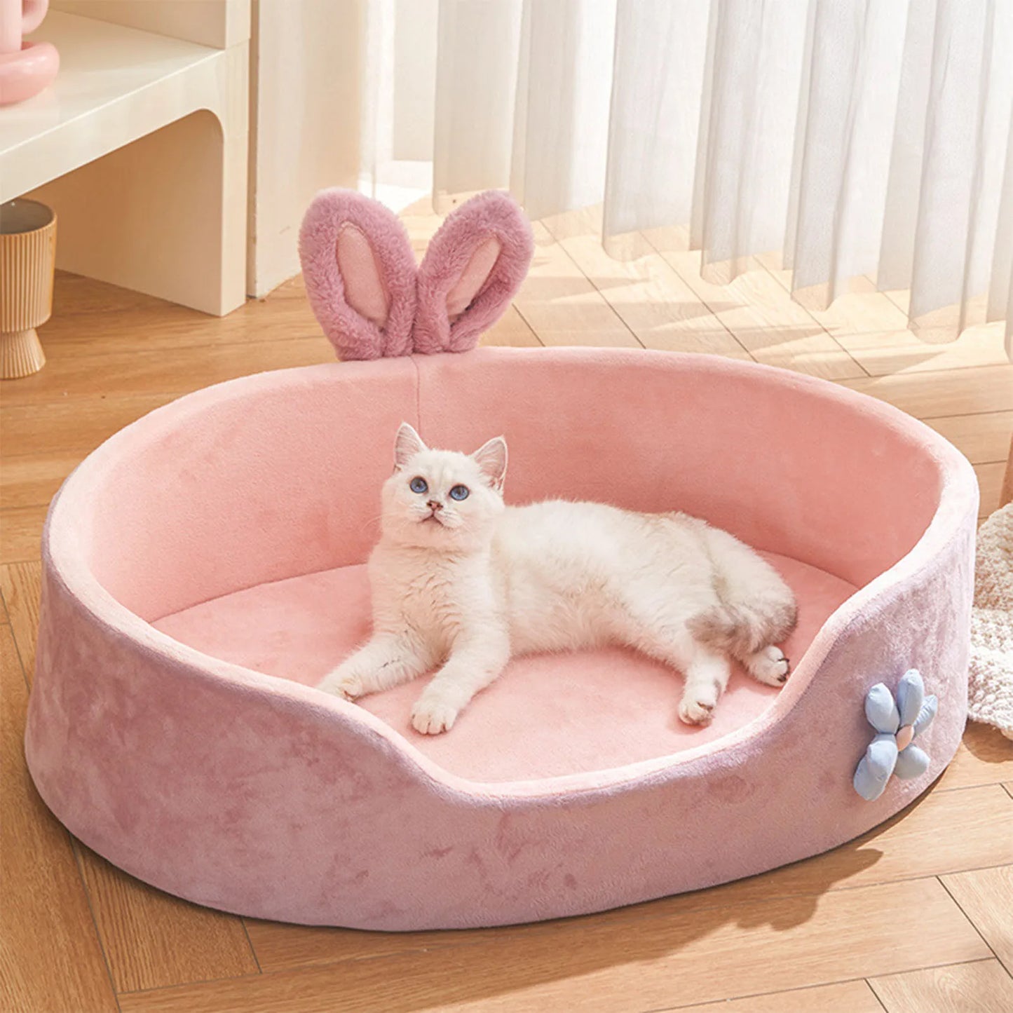 Detachable Washable Pet Bed – Soft 4-Season Bed for Cats & Dogs