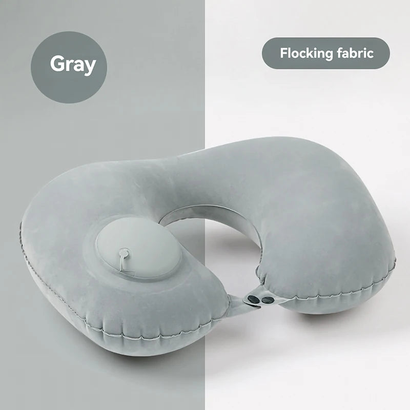 Inflatable U-Shaped Travel Pillow – Neck Support for Travel Comfort