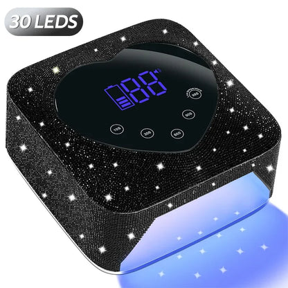 72W Cordless UV Nail Lamp – Rechargeable Dryer with 5 Timers