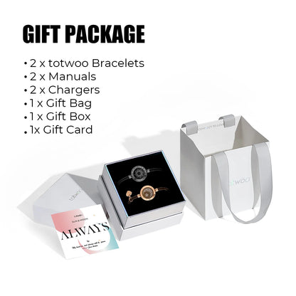 Long Distance Touch Bracelets – Sun & Moon Light-Up Couples Gift
