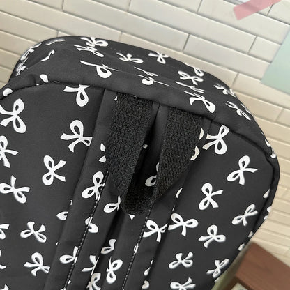 Waterproof Nylon Backpack for Women – Simple Solid Color Travel Bag