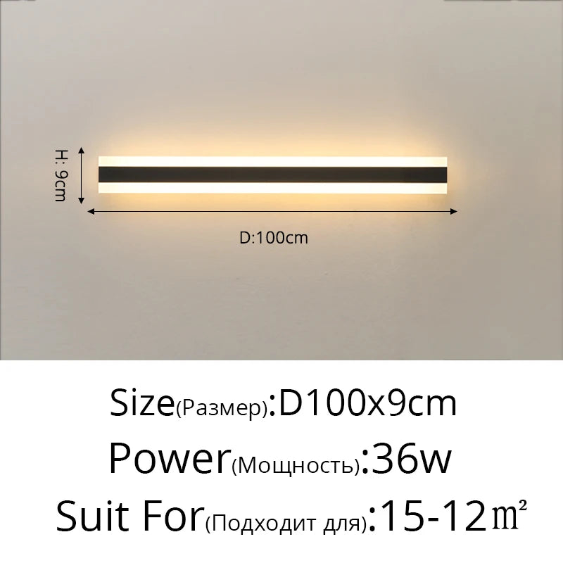 Outdoor Waterproof LED Wall Lights with Remote – Modern Dimmable
