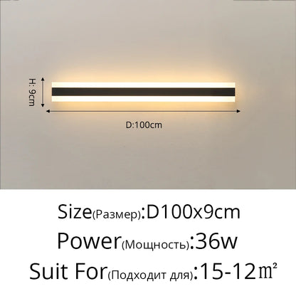 Outdoor Waterproof LED Wall Lights with Remote – Modern Dimmable