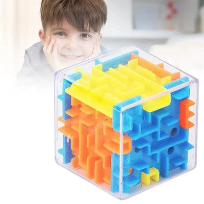 3D Maze Magic Cube Puzzle Toy with Rolling Ball for Kids & Adults