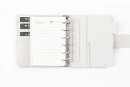 Elite Pocket A7 Rings Planner Cover – Pebbled Grain Leather, 25mm Rings