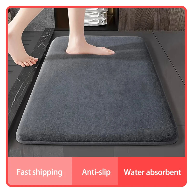 Super Absorbent Anti-Slip Bath Mat | Coral Velvet Bathroom Rug