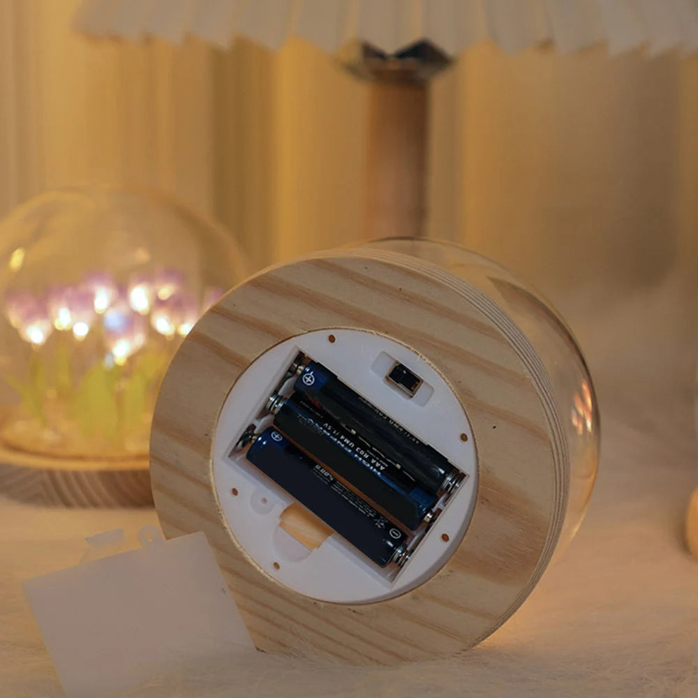 DIY Tulip LED Night Light – Battery Operated Flower Table Lamp