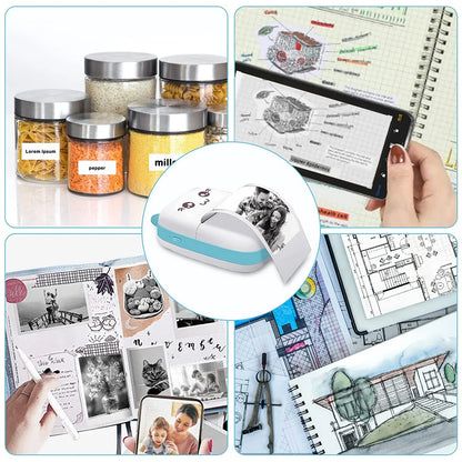 Mini Bluetooth Label Printer – Portable Error Note Photo Printer