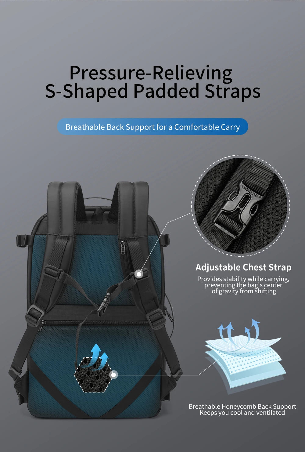 Men’s Business Travel Backpack – Waterproof, USB, Expandable Laptop Bag
