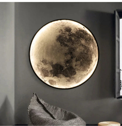 Modern 3D Moon LED Wall Lamp – Bedroom & Living Room Light