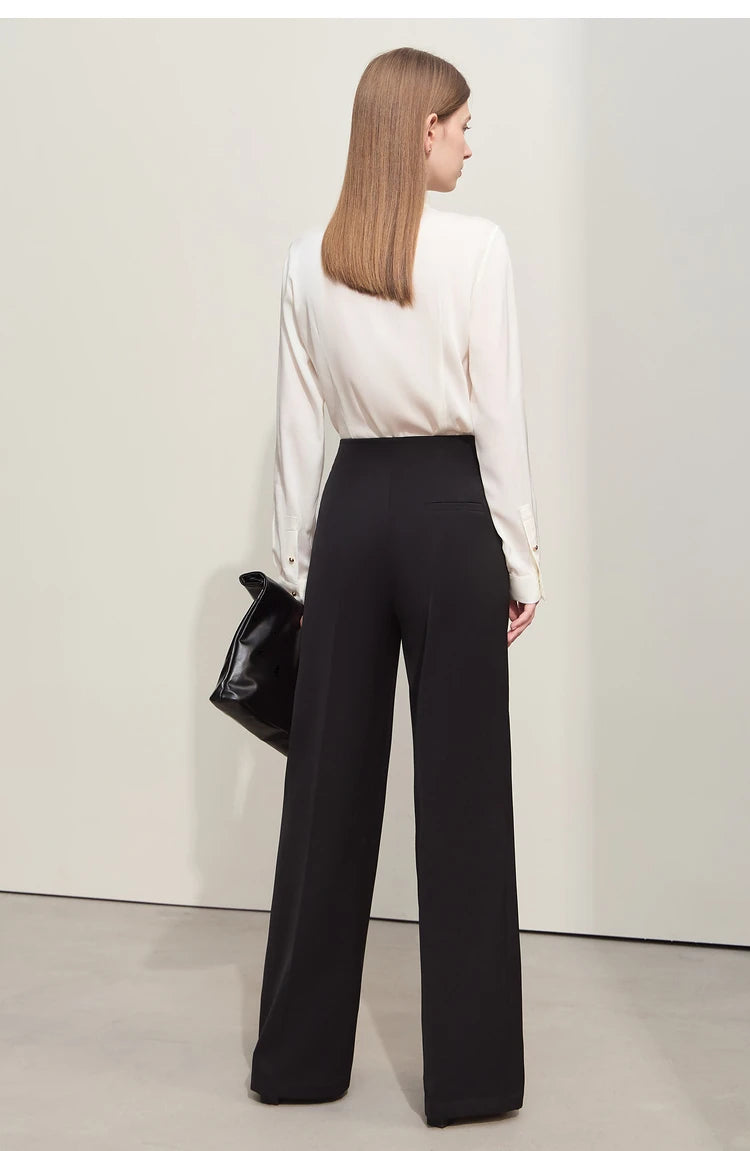 Women’s Wide-Legged Casual Pants – Summer Straight Full-Length Trousers