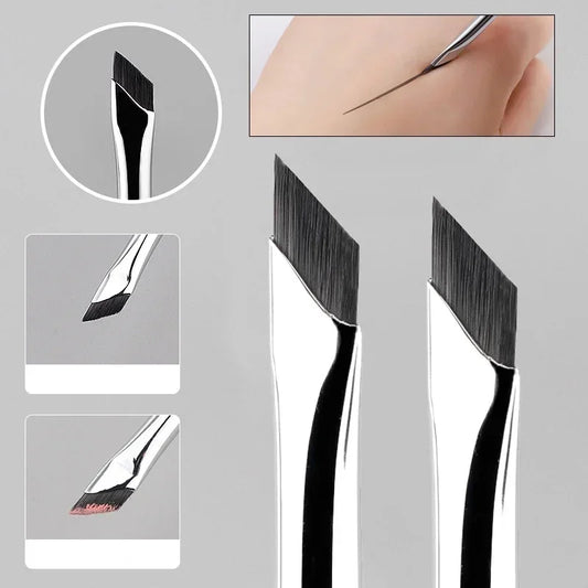 2/5Pc Ultra-Thin Eyeliner & Brow Brush Set – Precise Makeup Tools