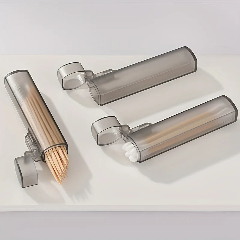 Portable Clear Toothpick Holder for Travel, Kitchen & Outdoor Use