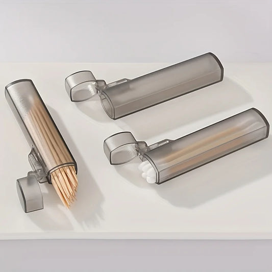 Portable Clear Toothpick Holder for Travel, Kitchen & Outdoor Use