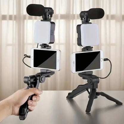 Cartmela Smartphone Vlogging Kit – Tripod, Microphone & Fill Light