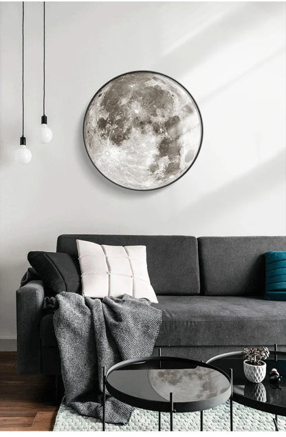 Modern 3D Moon LED Wall Lamp – Bedroom & Living Room Light