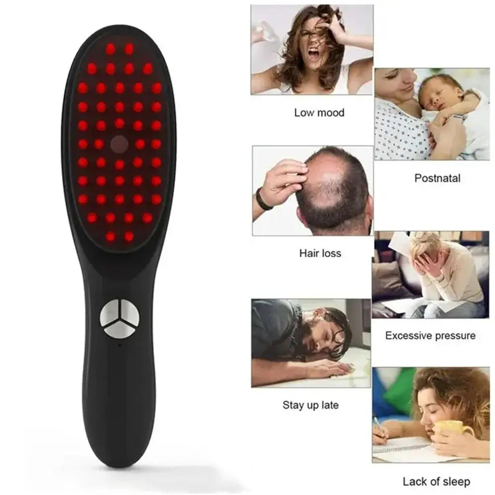 Therabrush Hair Regrowth Comb – Light Therapy & Massage Brush