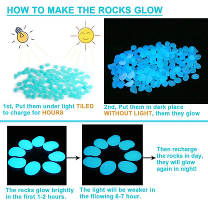 500pcs High Brightness Luminous Stones for Garden & Decor