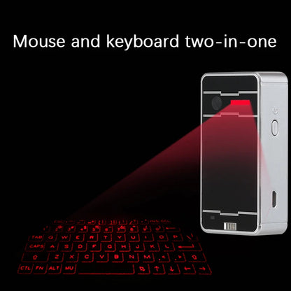 Portable Laser Bluetooth Keyboard with Mouse for Phone & Tablet