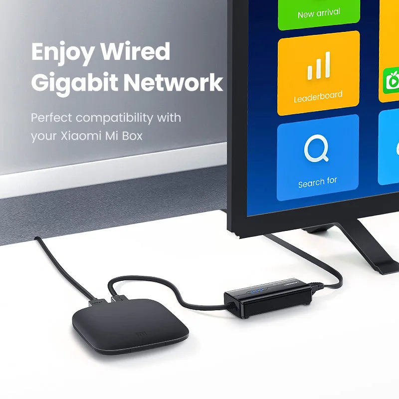 USB 3.0 1000Mbps Ethernet Adapter – RJ45 LAN Network Hub