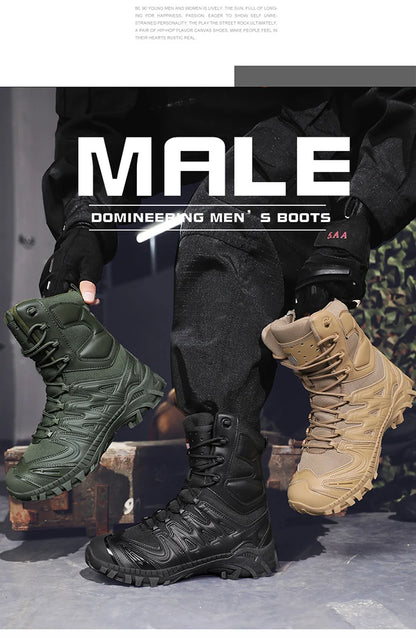 Special Forces Desert Combat Tactical Men's Tall Boots
