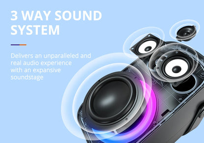 Tronsmart Halo Series Bluetooth Speaker – 3-Way Party Sound System