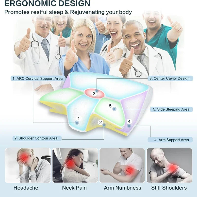 2-in-1 Memory Foam Cervical Pillow | Ergonomic Orthopedic Support