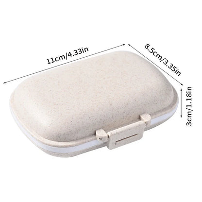 8-Grid Pill Organizer Box – Travel Medicine Storage with Seal Ring