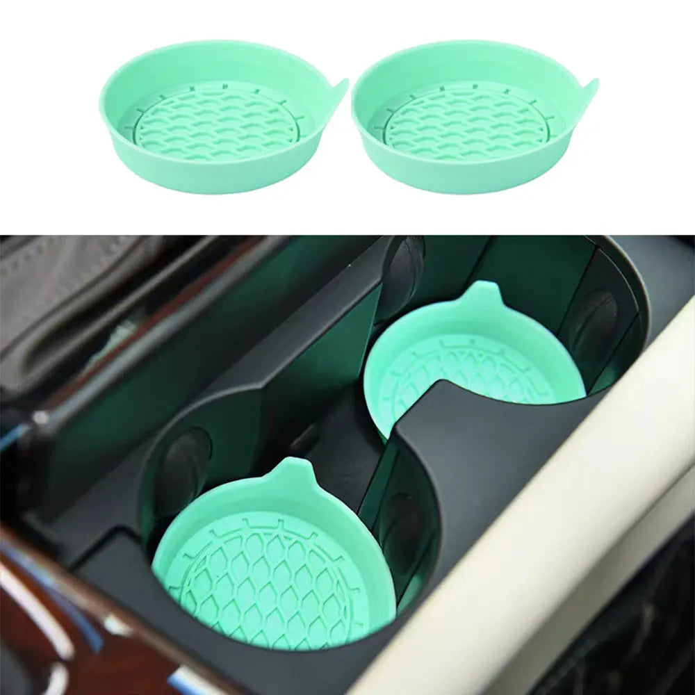 2/4pcs Silicone Car Cup Holder Coasters – Non-Slip & Universal Fit