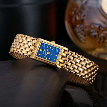 Gold Square Women’s Quartz Wristwatch | Luxury Fashion Watch