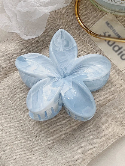 2 Pcs Marble Flower Hair Claw Clips – Cute Beach Hair Accessories