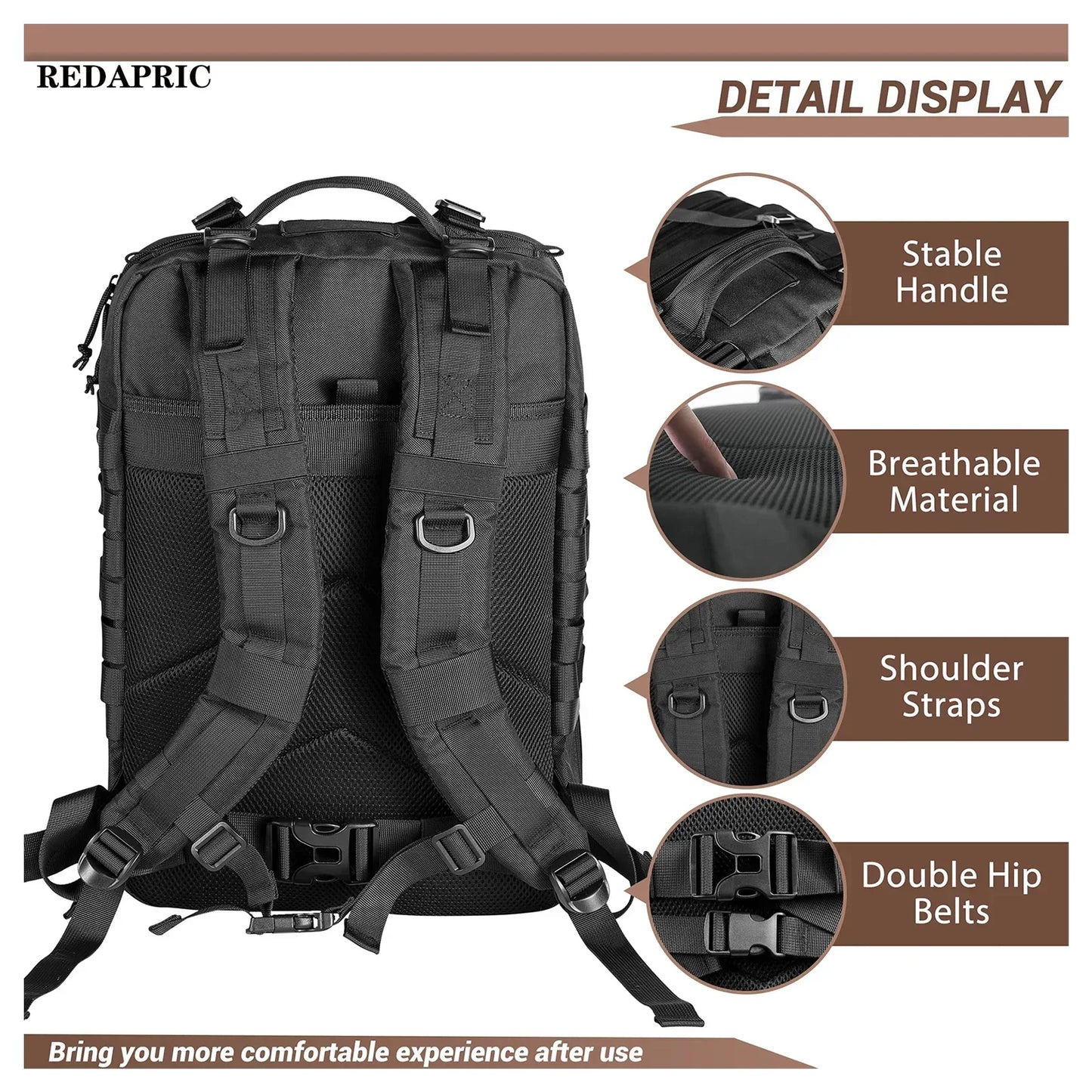 Men's Tactical Backpack – Military-Grade Rucksack for Hiking & Travel
