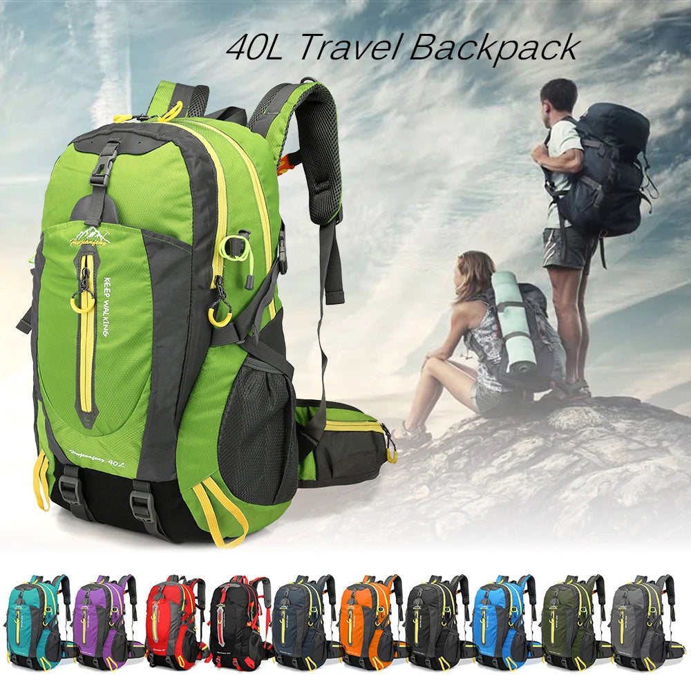 Cartmela 40L Water-Resistant Travel Backpack