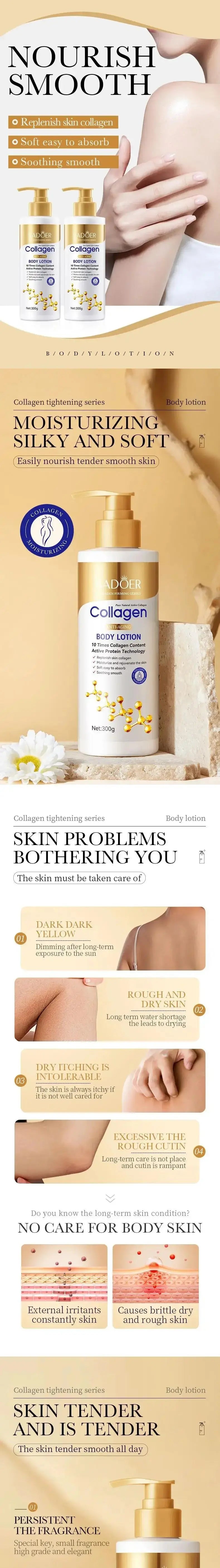 Collagen Milk Whitening Cream – Face & Body Moisturizing Lotion