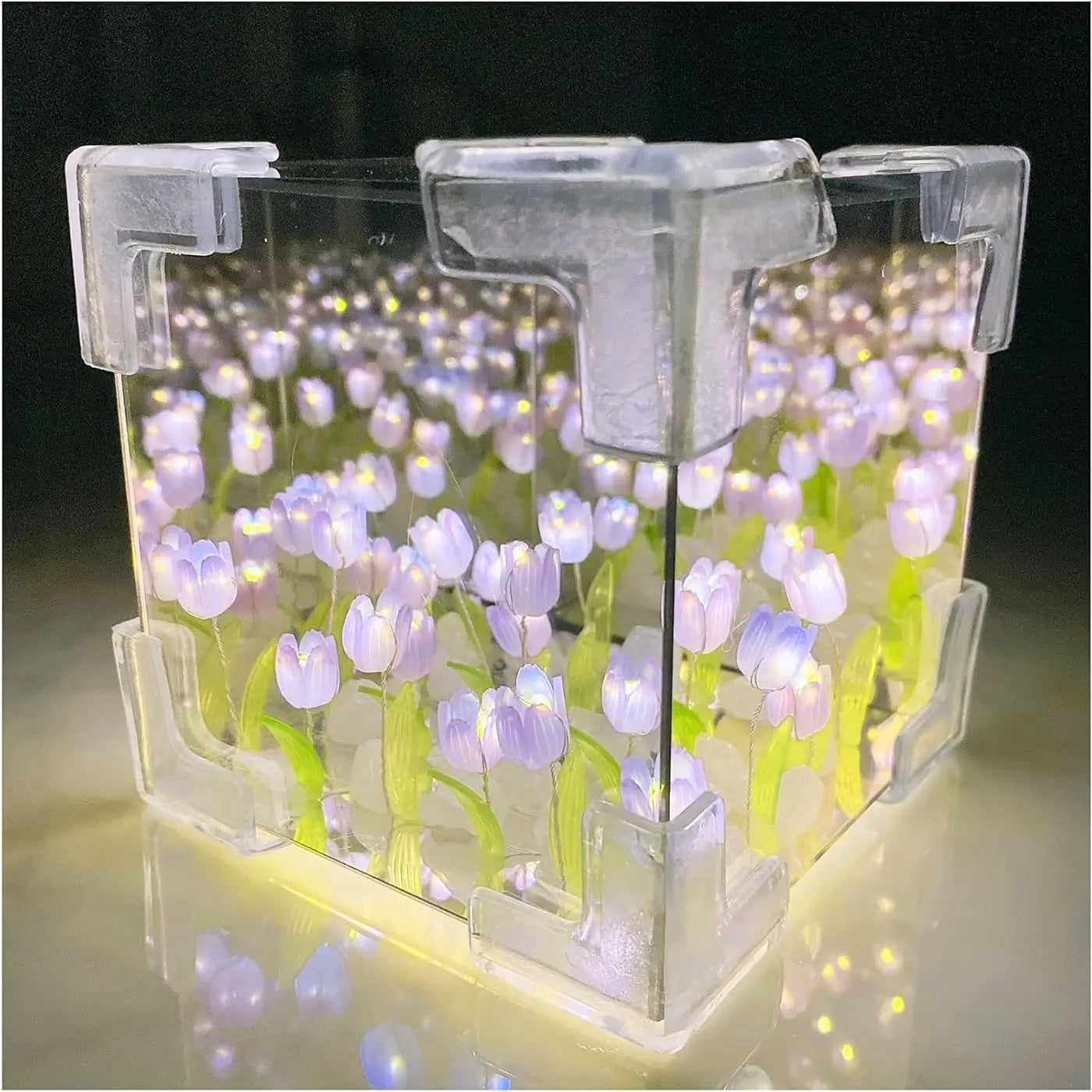 DIY Tulip LED Night Light | Magic Cube Mirror Lamp 2-in-1