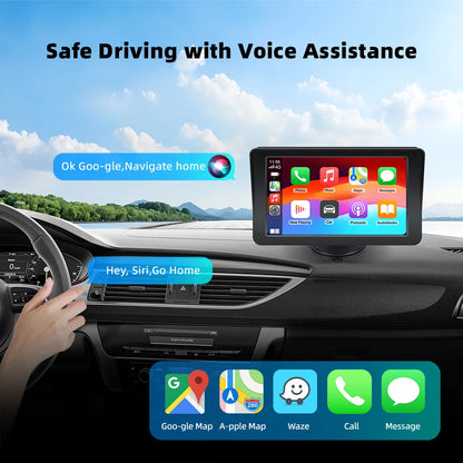 Universal 7" Car Radio Touch Screen with Apple CarPlay & Android