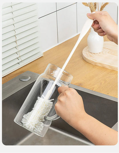 Long Handle Sponge Cup Brush – Bottle & Glass Cleaner Tool