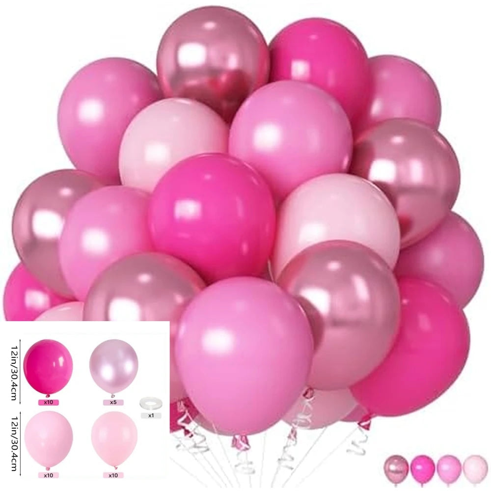 16pcs Black Metallic Sequin Balloons – Party & Event Decor