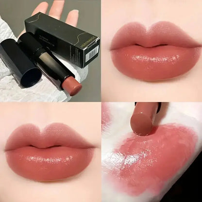 Red Brown Waterproof Lipstick – Moisturizing & Long-Lasting Shine