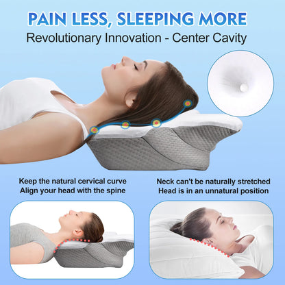 Pulatree Orthopedic Neck Pillow | Ergonomic Memory Foam Cervical