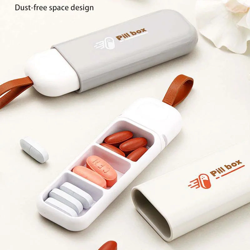 3-Slot Portable Pill Box–Colorful Medicine Case for Travel & Daily Use