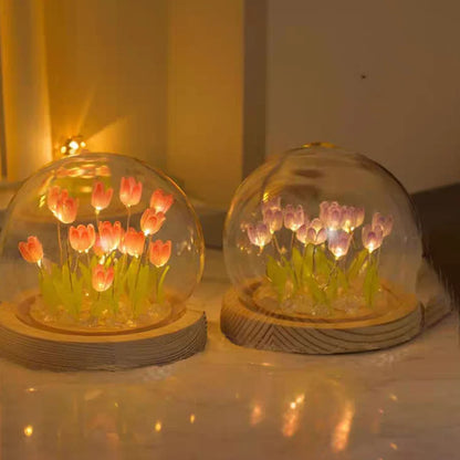 DIY Tulip LED Night Light – Battery Operated Flower Table Lamp