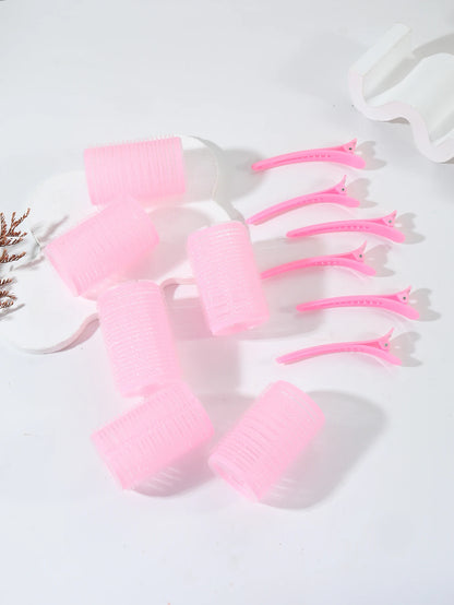 12pcs Self-Adhesive Hair Curlers & Bangs Clips for Styling Wigs