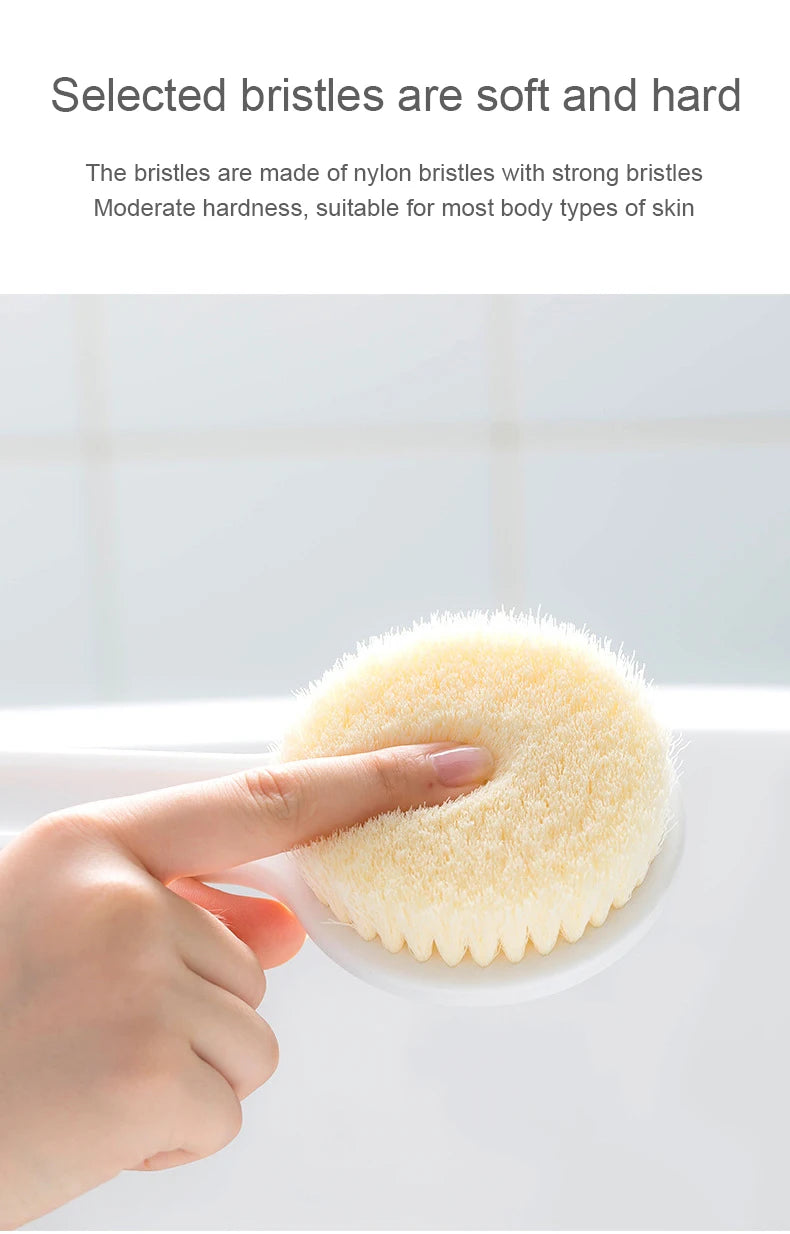 Bath Brush with Long Handle – Soft Bristles for Body Scrub