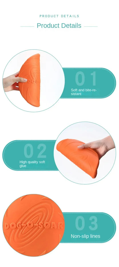 Multicolor Dog Frisbee Toy – Silicone Flying Disc for Fun & Training